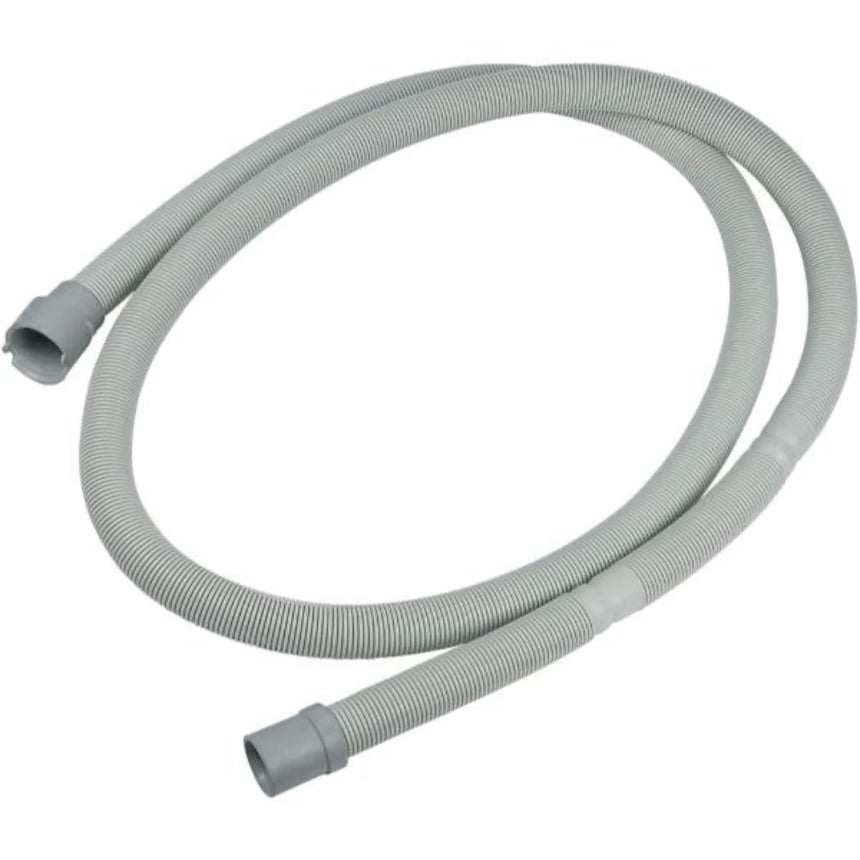 Gray flexible hose on a white background