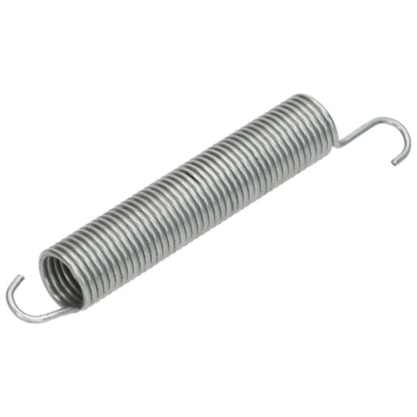 Silver metal bike fork on a white background
