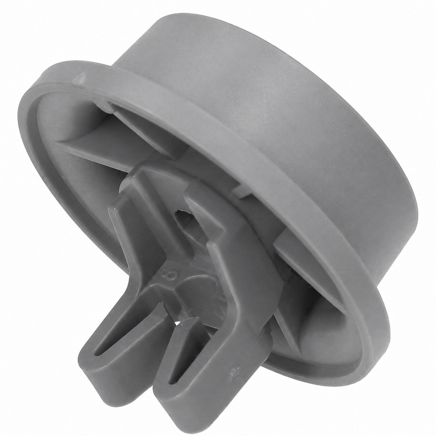 A gray plastic replacement part, likely a door handle trim or latch component, shown on a plain white background.