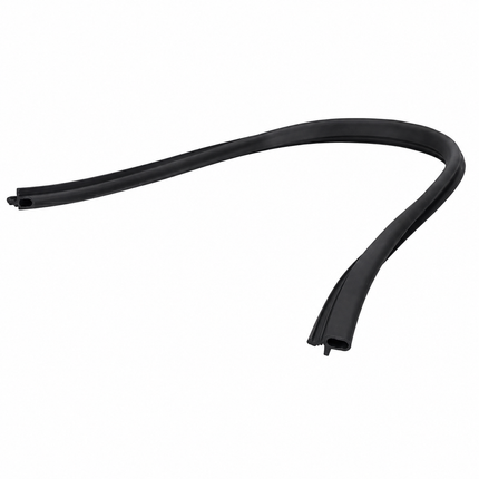 A curved black rubber weatherstrip seal, commonly used as a replacement part for doors or windows, shown on a plain white background.