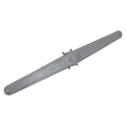 Mower blade with a label on a white background
