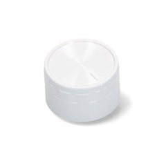 Stack of white containers on a white background