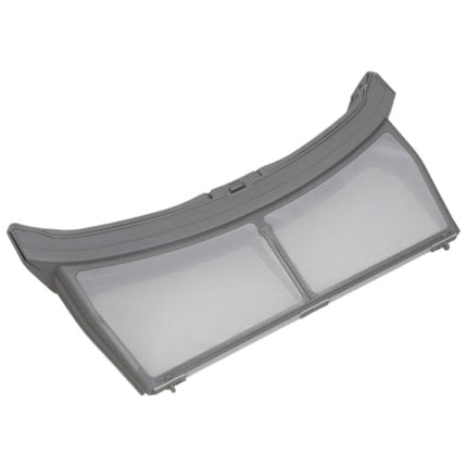 A gray plastic replacement part with two translucent rectangular panels, shown on a plain white background.