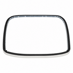 A square-shaped black rubber gasket with rounded corners, shown against a plain white background.