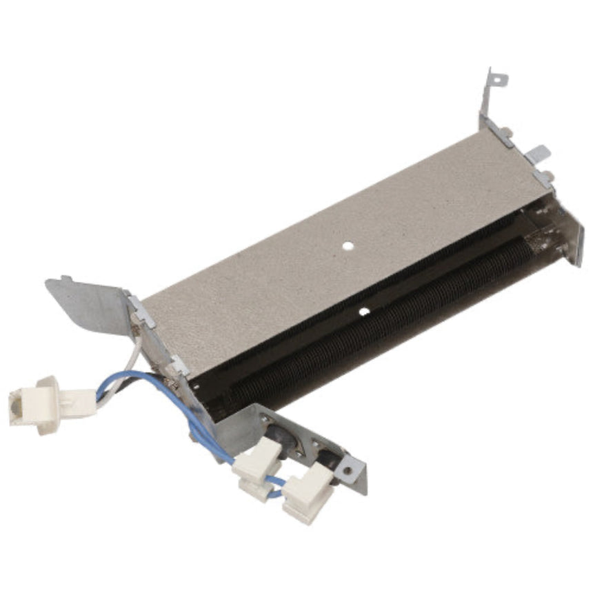 Electrical component with metallic and black finish on a white background