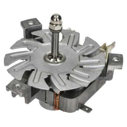 Metallic fan motor on a white background