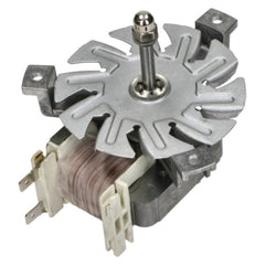 Metallic fan or motor component on a white background