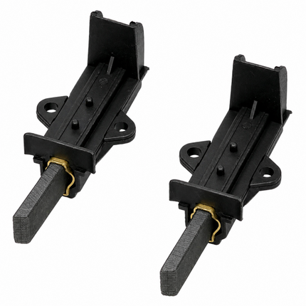 Replacement washing machine motor carbon brushes with mounting holes and graphite brush tips