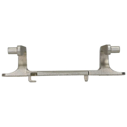 A metallic silver metal mounting bracket or hardware piece with two vertical posts and a horizontal base, shown against a plain white background.