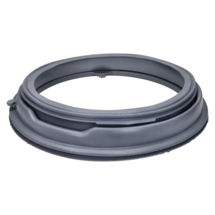 A dark gray plastic appliance gasket ring, likely a dishwasher or washing machine door seal, shown on a plain white background.