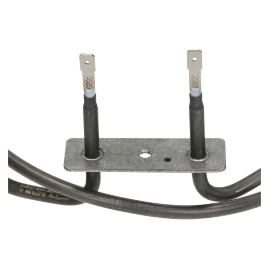 Thermocouple with metal plate and wires on a white background