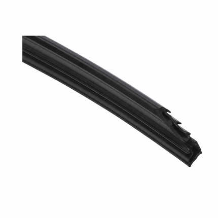 Black rubber strip on a white background
