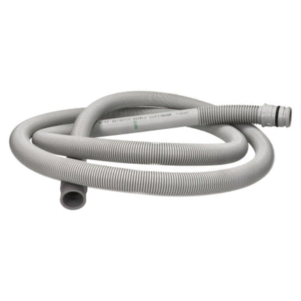 Gray flexible hose on a white background