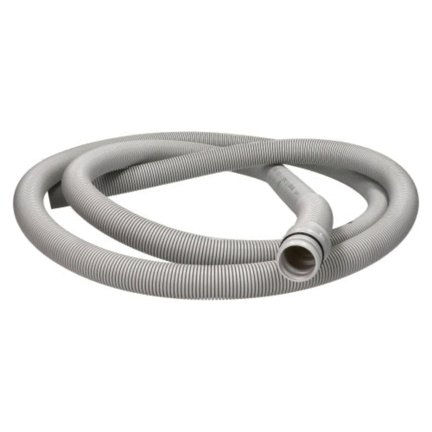 Gray flexible hose on a white background