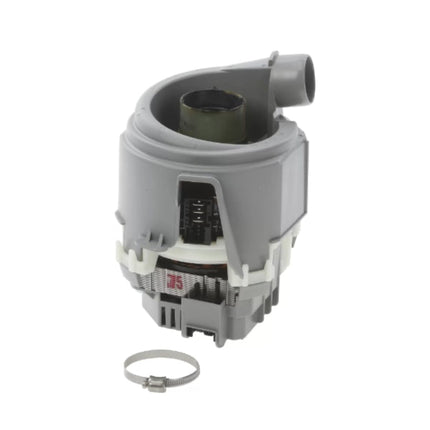 Gray mechanical component with a white background