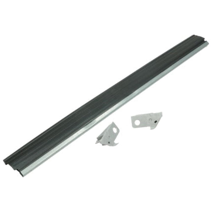 Black crowbar on a white background