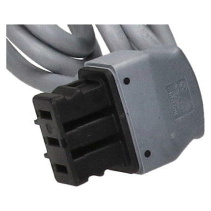 A gray and black electrical connector with a thick gray cable, shown on a plain white background.