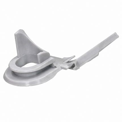 A light gray plastic replacement part, likely a mechanical or automotive component, shown on a solid white background.
