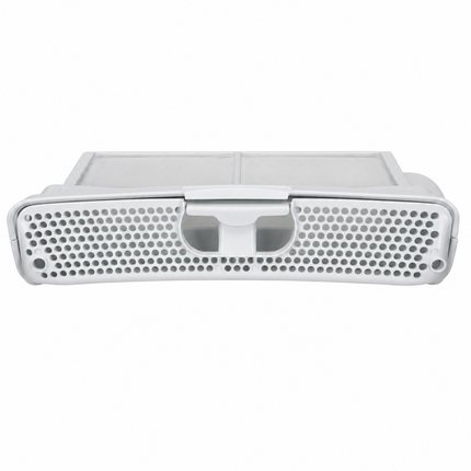 A white plastic marine speaker grille cover with a central mounting bracket, shown against a plain white background.