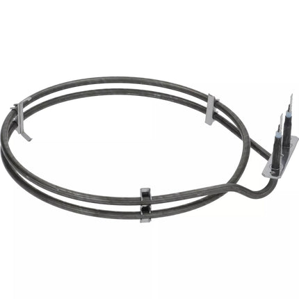 Metal heating element on a white background