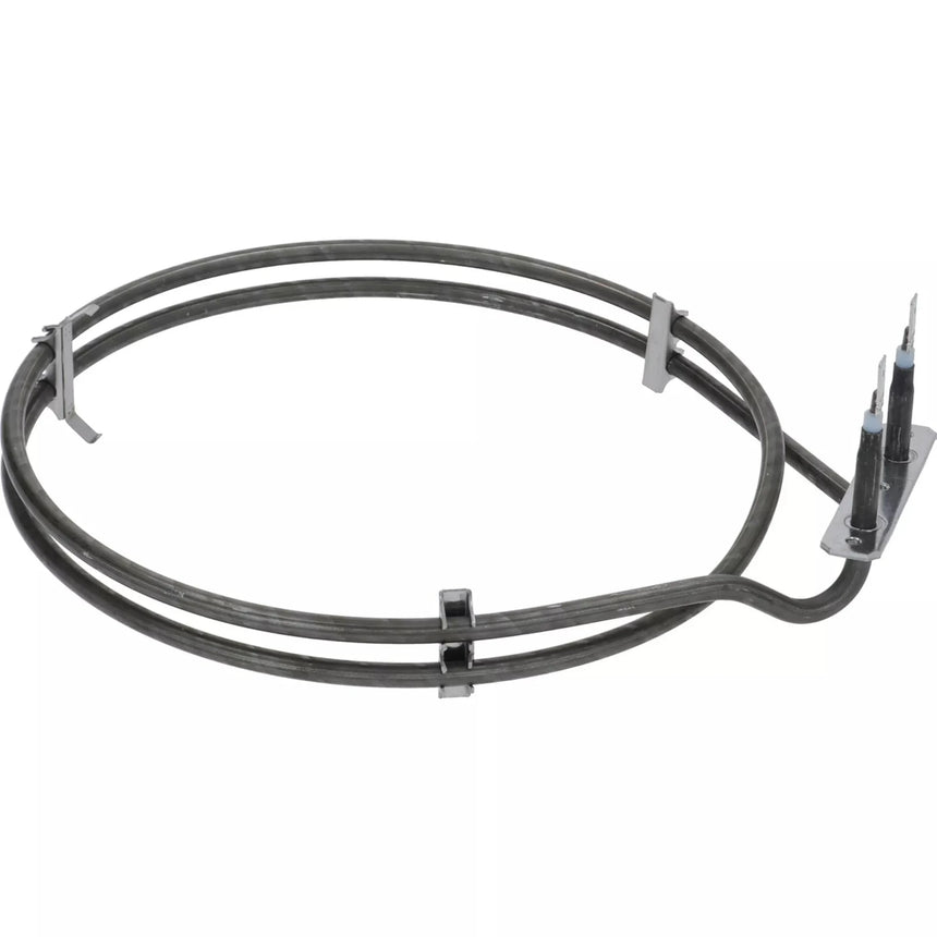 Metal heating element on a white background