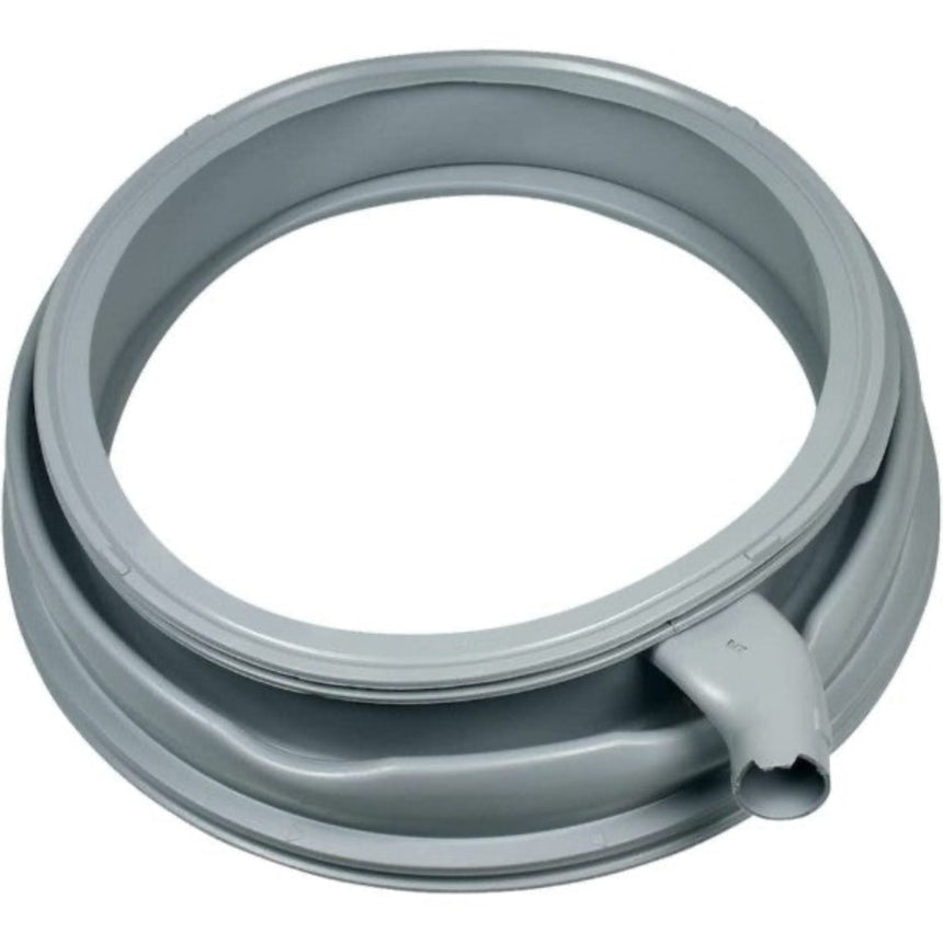 Coiled gray hose on a white background