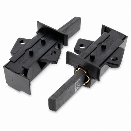 Two black plastic electrical push-in connectors with a gold metal ring terminal, shown on a white background.