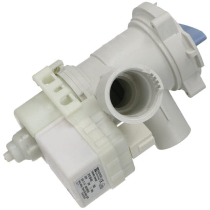 White plastic valve or component on a white background