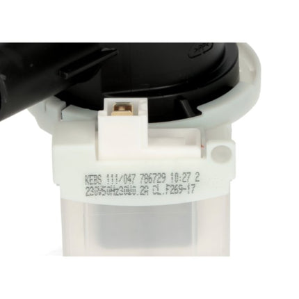 Close-up of a mechanical component with text on a white background