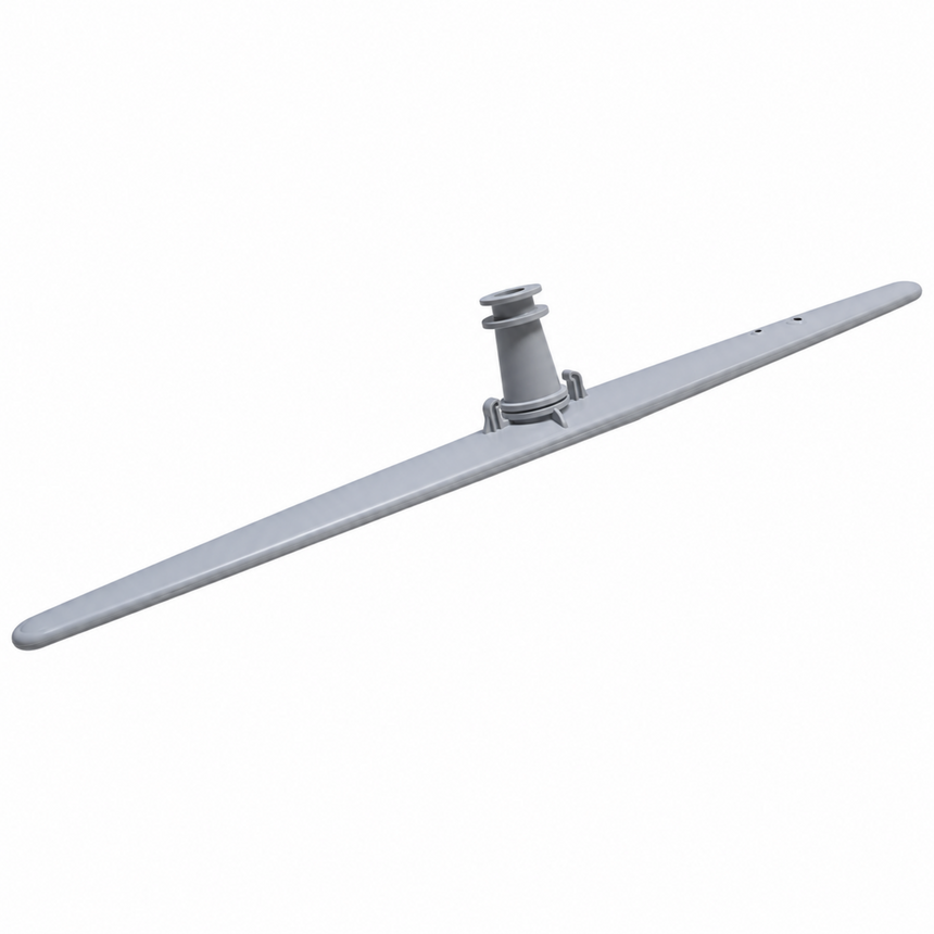 A light gray plastic irrigation or sprinkler nozzle assembly, shown diagonally on a plain white background.