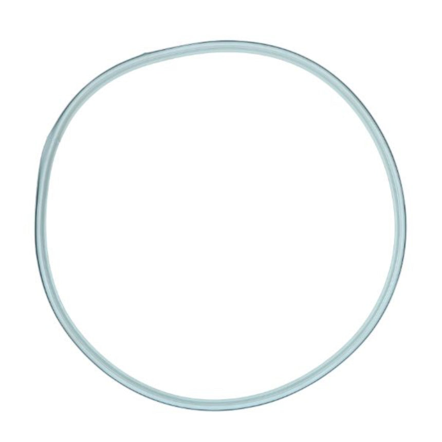 Clear circular object on a white background