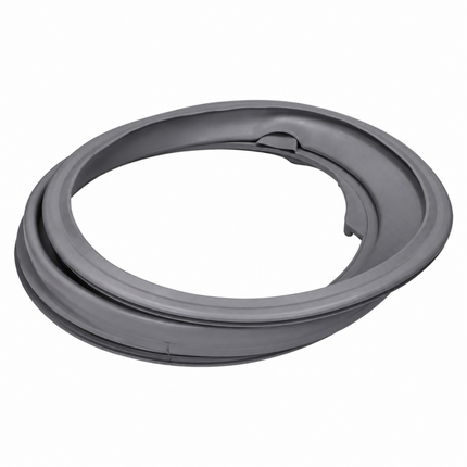 A dark gray plastic or rubber circular ring component, likely a door seal or trim ring, shown on a plain white background.