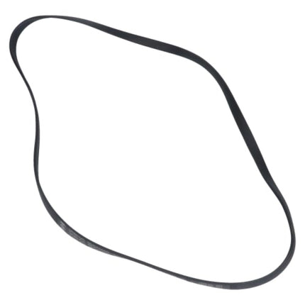 Black rubber gasket on a white background
