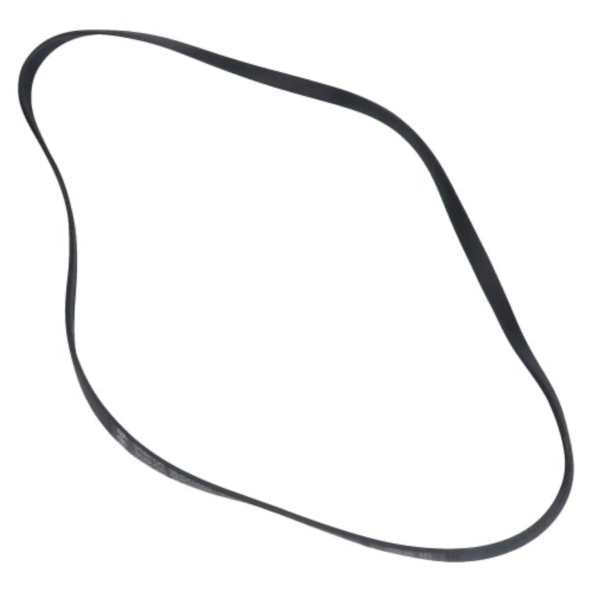 Black rubber gasket on a white background