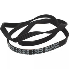 Black belt with text 'Made in Poland' on a white background