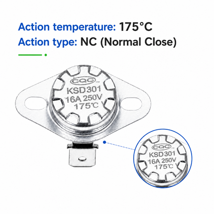 Universal Dryer Thermostat Thermal Cut-Out 175°C