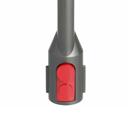 Gray and red tool handle on a white background