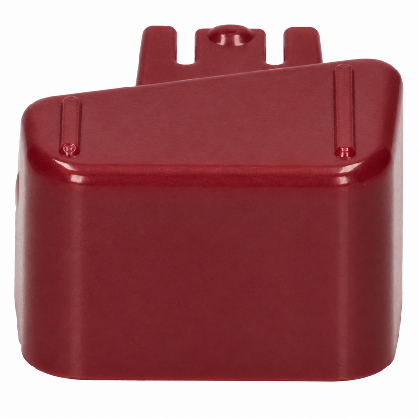A dark red plastic replacement battery cover or protective casing, shown from a front angle on a solid white background.