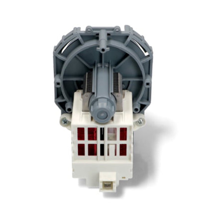 Mechanical component with gray and white design on a white background
