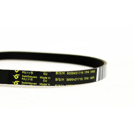 Black belt with yellow text on a white background