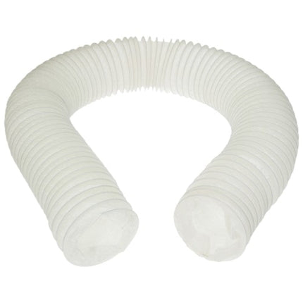 White flexible hose on a white background
