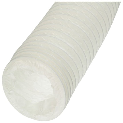 White flexible hose on a white background