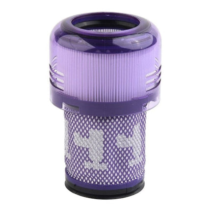 Purple air filter on a white background