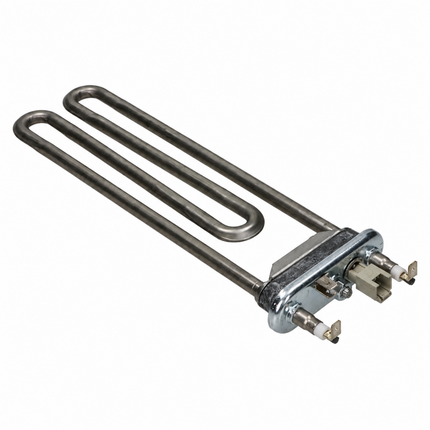 A replacement U-shaped heating element tube with a silver metal base and four electrical terminals, shown on a plain white background.