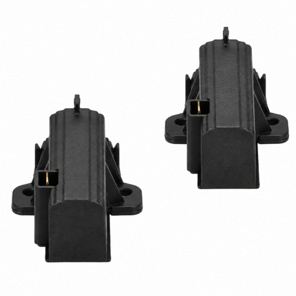 Two black plastic automotive electrical connectors shown on a plain white background.