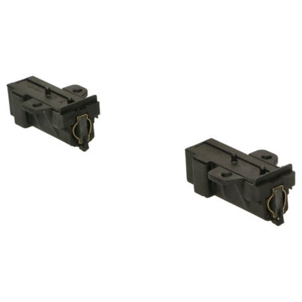 Two black plastic replacement electrical connectors shown on a plain white background.