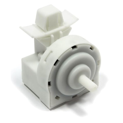 White mechanical component on a white background