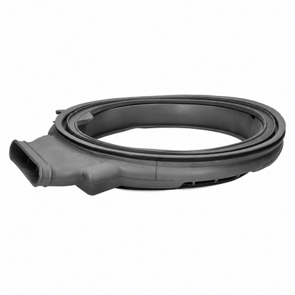 A dark gray replacement rubber gasket with a molded connector, shown on a plain white background.
