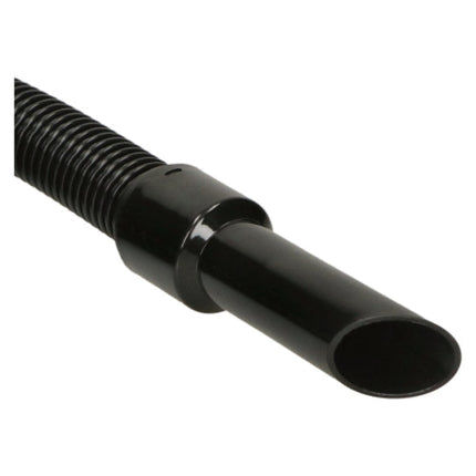Black vacuum hose on a white background