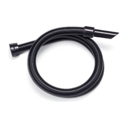 Black vacuum hose on a white background